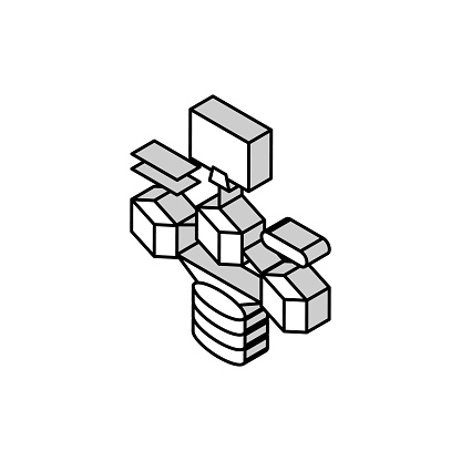 microservices software isometric icon vector. microservices software sign. isolated symbol illustration
