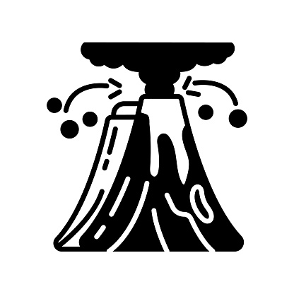 Volcanic Eruptions icon in vector. Logotype