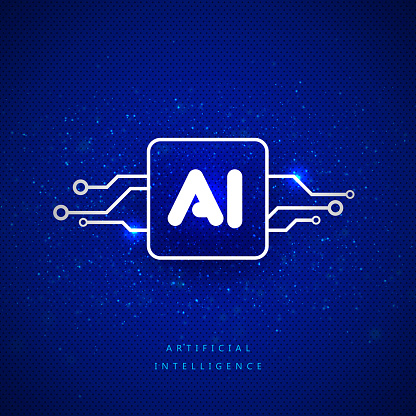 Vector icon for Artificial intelligence generated content stock illustration