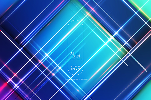 Abstract elegant template blue geometric with gold metallic line layer background. Luxury style. stock illustration