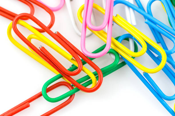 istock Bunch of colorful paper clips isolated 2040203679