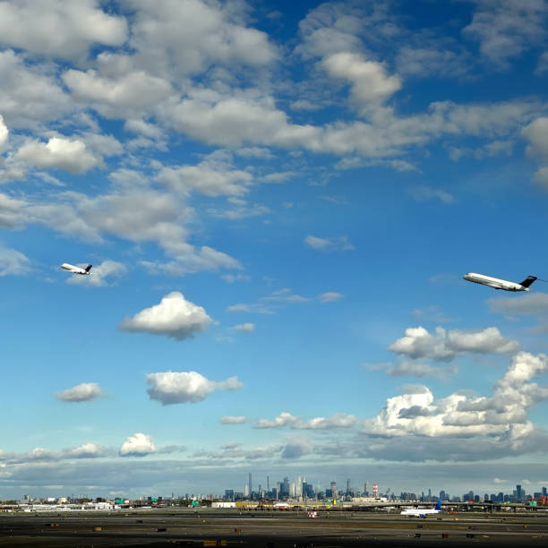istock Airport runway with airplanes 2040203687