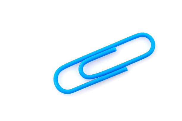 close up of paper clip  isolated on white background