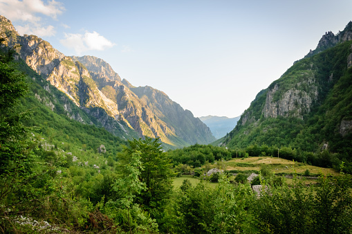 Theth Albanian Alps Landscape in summer