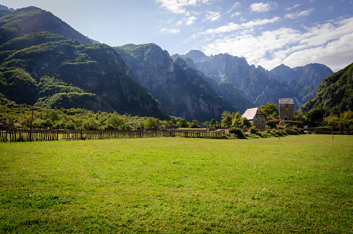 Theth Albanian Alps Landscape in summer