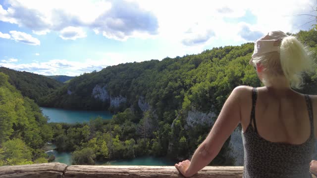 panorama on the waterfalls of Plitvice Lakes National Park
