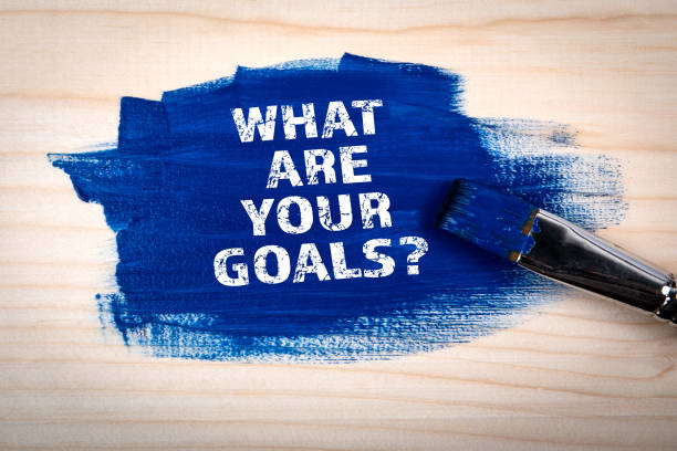 istock What Are Your Goals. Blue color on wood texture background 2040236363
