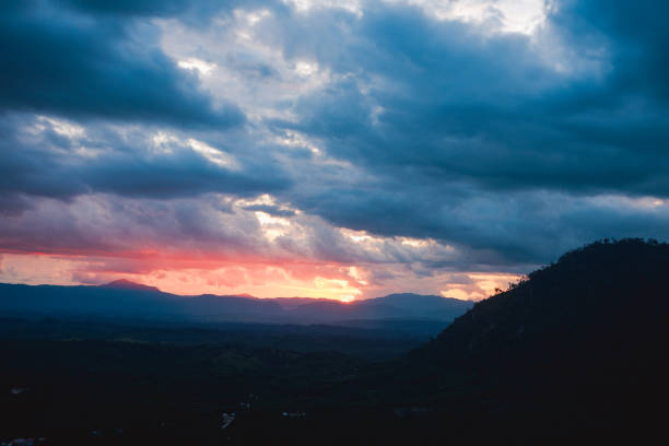 Photography of beautiful evening sky with orange sunset