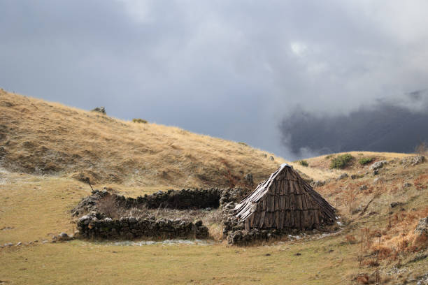 istock Sheep Hut in Albanian mountain landscape 2040258330