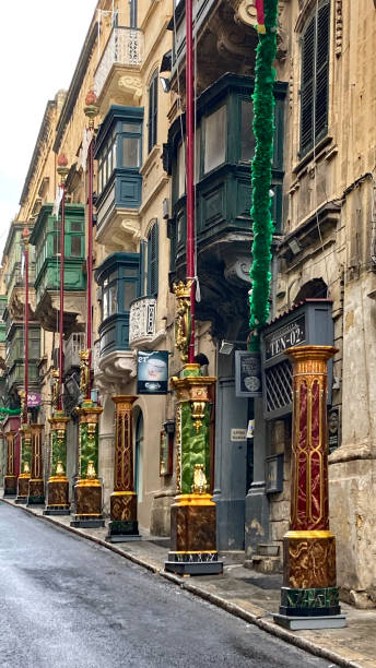 Saint Pauls Street Valletta, Malta stock photo