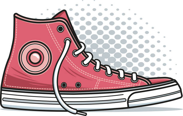 Easy editable vintage sneaker vector illustration... Elements was layered.