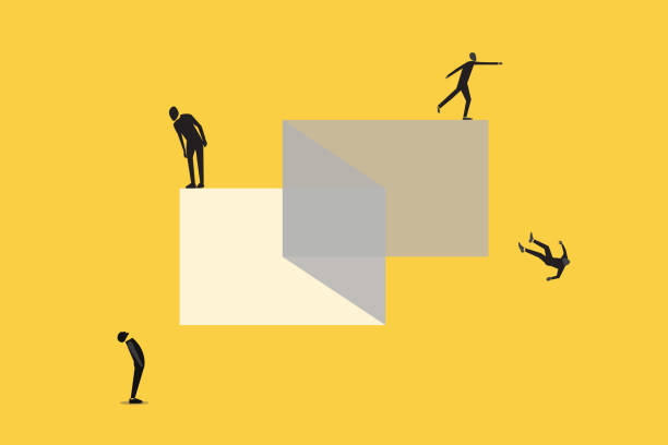istock Business challenge concept with man on the with the risk and leadership. Goal or target behind obstacle. Eps10 vector illustration 2040325450