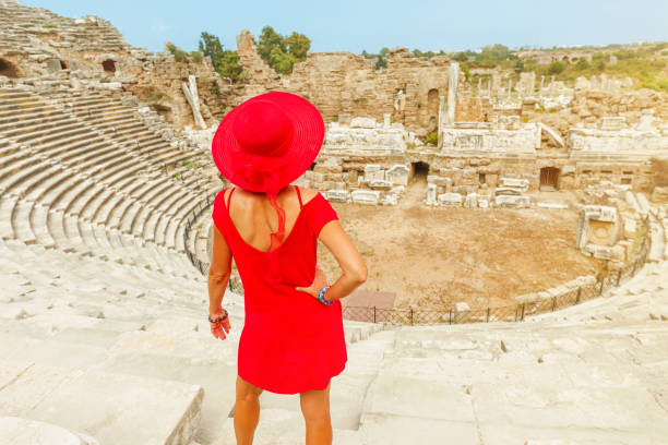 istock Roman theatre in Side archaeological site Turkey 2040351171