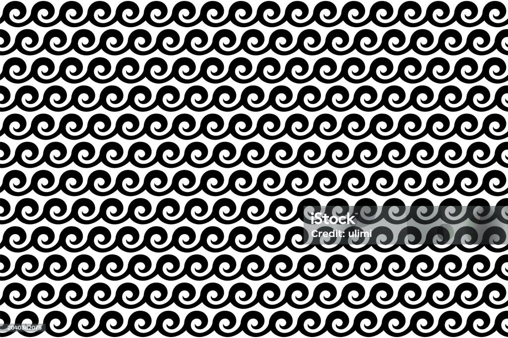 Tonal Wave Pattern Wave Pattern Stock Illustration - Download Image Now - Pattern, River ...