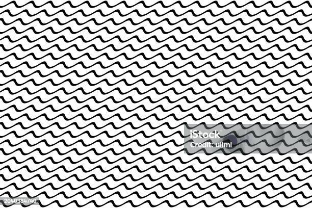 Waving Pattern Single Wave Pattern Stock Illustration - Download Image Now - Single Line, In ...