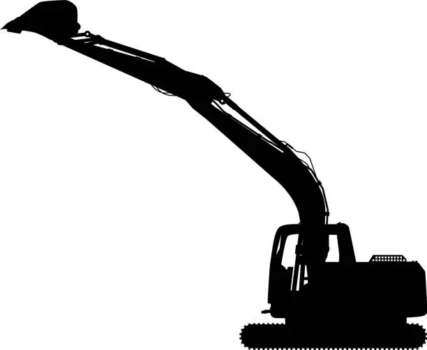 Vector illustration of Digger Silhouette