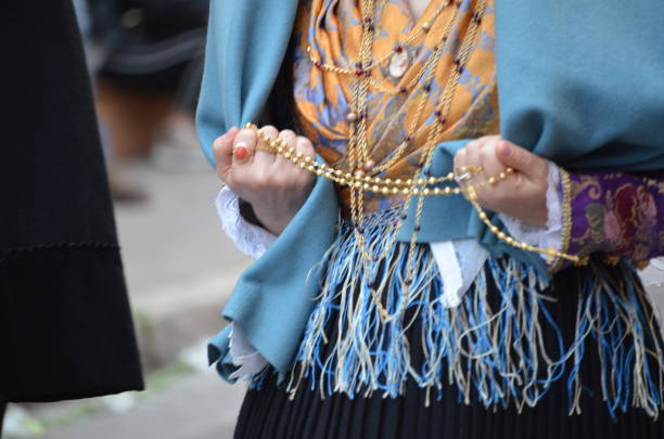 Saint Antioco, Sardinia - 04.16.2018: Religious procession of Sant'Antioco