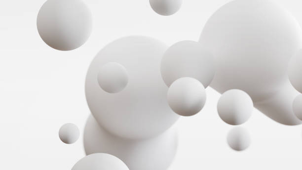 istock Abstract white background. Meta balls, liquid balls, soap bubbles. 2040454841