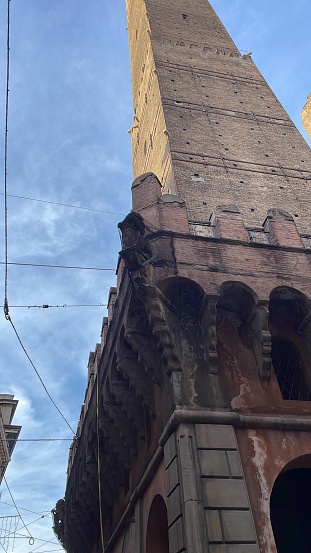 The leaning two towers (due tori) of Bologna