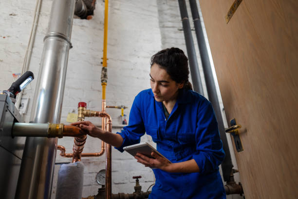 istock Female Engineer Repairing Boiler 2040475257
