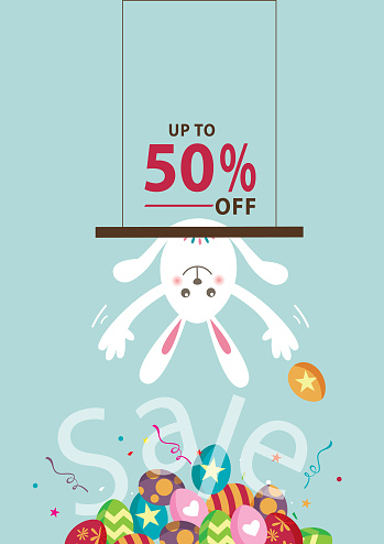 A vector illustration to show Easter Sales design in a backgrounds