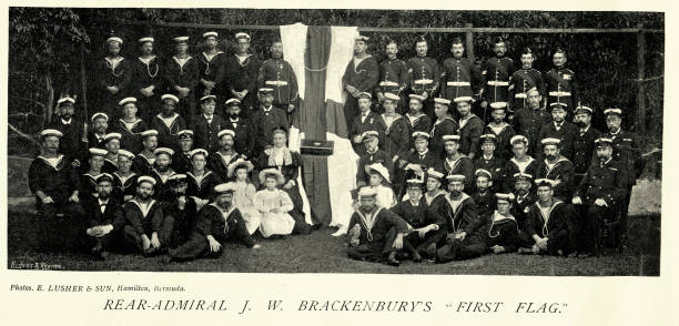 istock Admiral John William Brackenbury's first flag, British Royal Navy, Military History, 1890s, 19th Century 2040522319