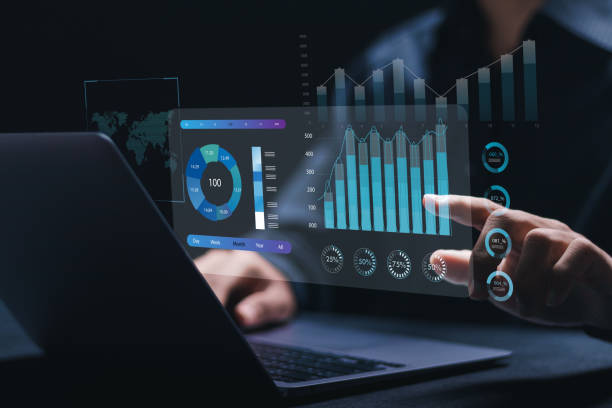 istock Businessman working with data management system on computer to make report with KPI and metrics connected to database. finance, operations, sales, marketing, KPI, business performance indicators. 2040539228