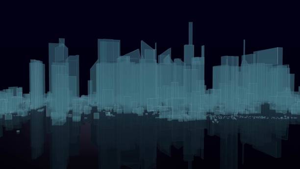 istock a computer generated image of a city skyline at night 2040543077
