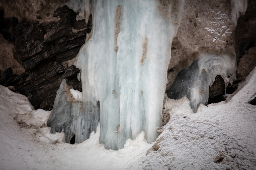 Winter landscape with stalactites ice.
Hammerfest - Norway.