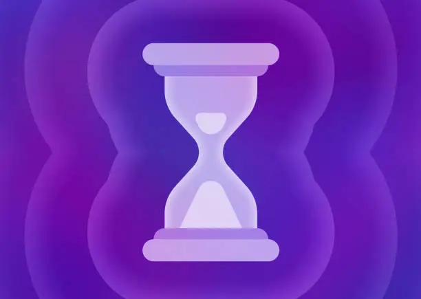 Vector illustration of Hourglass Time