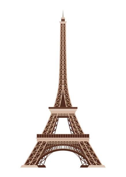 Eiffel Tower vector icon. World famous France tourist attraction symbol. International architectural monument isolated on white background. Vector illustration Eiffel Tower vector icon. World famous France tourist attraction symbol. International architectural monument isolated on white background. Vector illustration. eiffel tower stock illustrations