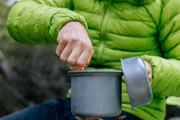 istock Pasta Perfection: Campside Cooking Close-Up with Tent Vibes 2040582462