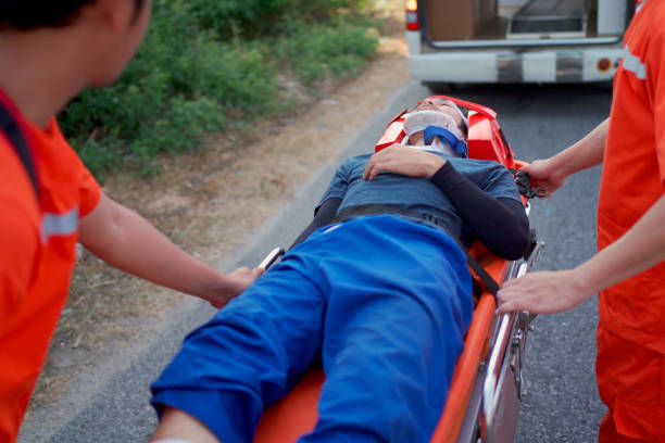 istock Roadside emergency medical rescue team. 2040607223