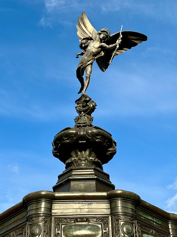 Paris, France - August 23, 2018: An eagle statue at the the Paris Opera House, Palais Garnier, in Paris, France, known for its opulent Baroque style interior decor and Beaux-Arts exterior architecture.