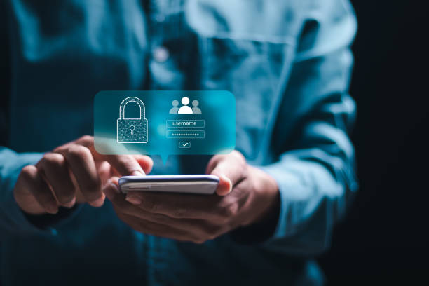 istock Cybersecurity and privacy to protect data. Businessman use smartphone with cyber security technology for protecting personal data and secure internet access. 2040639687