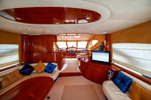 Flybridge deck luxury motor yacht