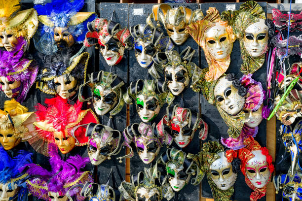 White venetian carnival mask...