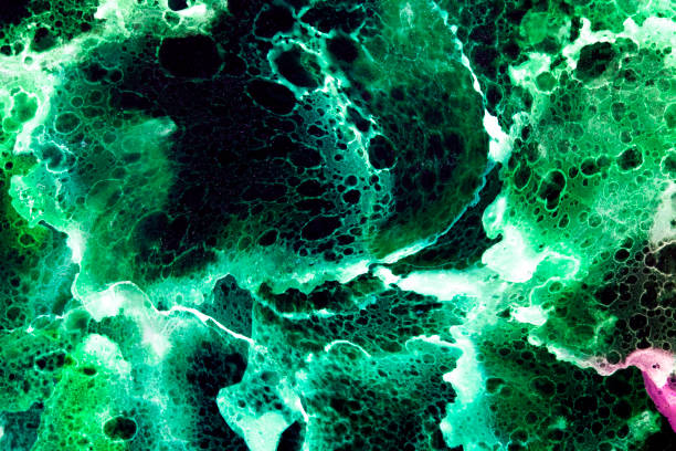 Exquisite abstract painting background, new picture in a green color.
