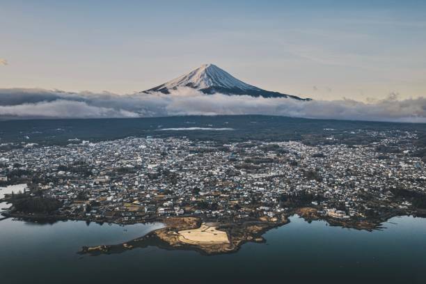 istock Drone shot of Mount Fuji 2040674369