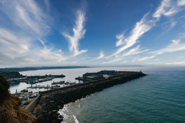 Expanded view of the Port of Conil de la Frontera. Almadraba and tuna