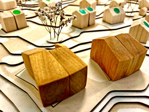 istock A sustainable wooden village model 2040683202
