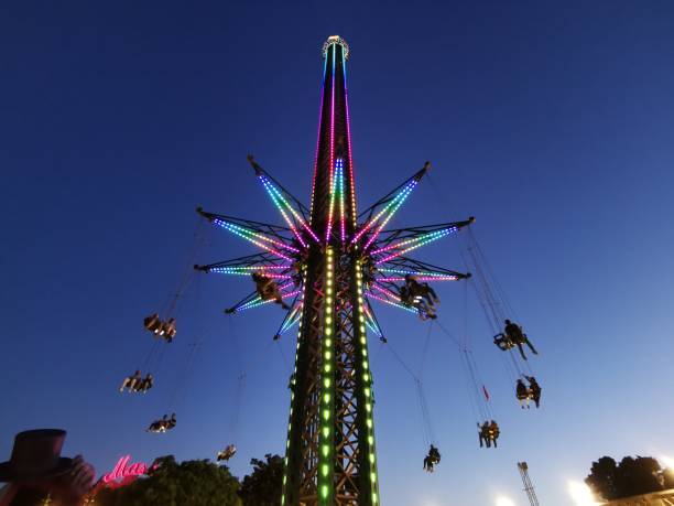 Carousel in Prater Amusement park in Vienna