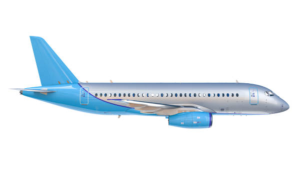 Passenger aeroplane isolated on white background. 3d render