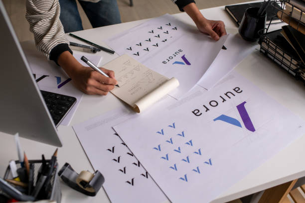 istock Asian Graphic designer working in office. Designing logo Artist Creative Designer Illustrator Graphic Skill Concept. 2040726614