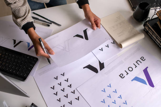 istock Asian Graphic designer working in office. Designing logo Artist Creative Designer Illustrator Graphic Skill Concept. 2040726619