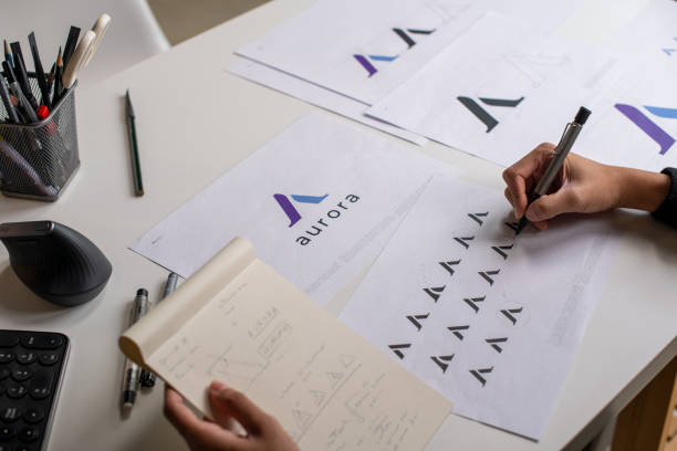 istock Asian Graphic designer working in office. Designing logo Artist Creative Designer Illustrator Graphic Skill Concept. 2040726620