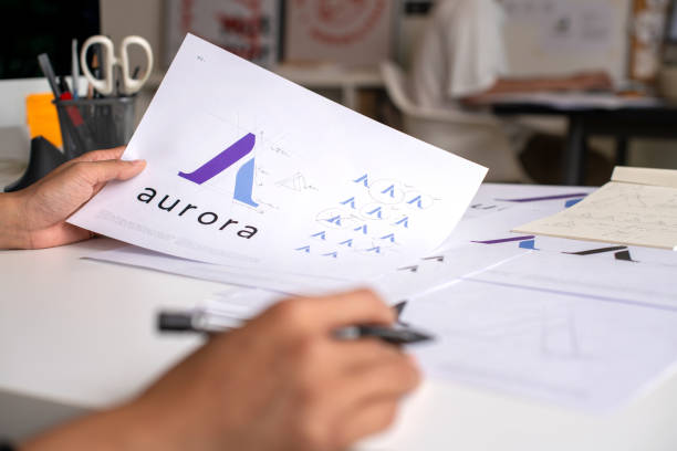 istock Asian Graphic designer working in office. Designing logo Artist Creative Designer Illustrator Graphic Skill Concept. 2040727147