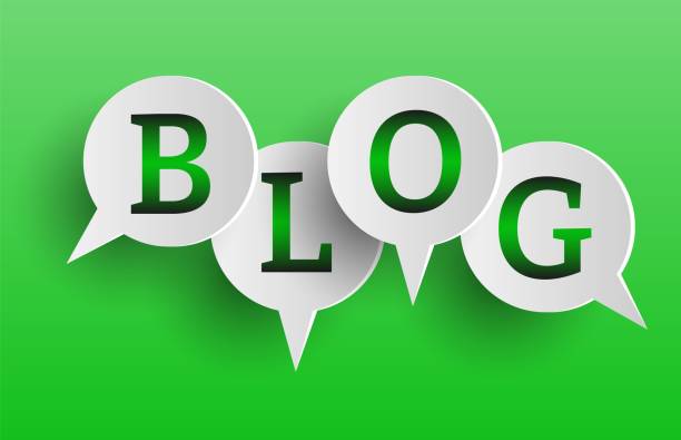 istock Word 'BLOG'. Blogging concept. Green illustration for web blogger 2040746454