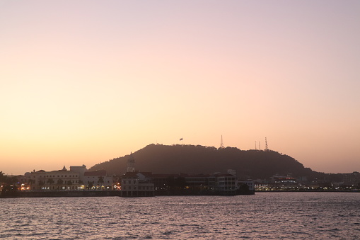 Ancon hill during sunset in Panama City.