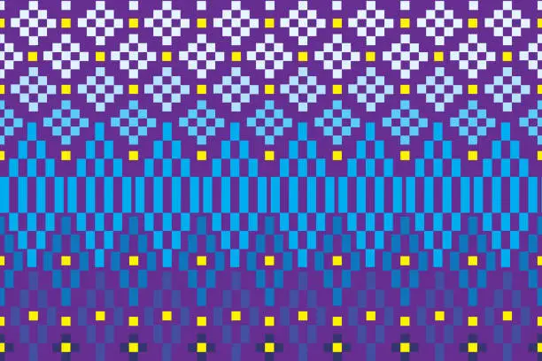 Vector illustration of illustration pattern of the square on violet color background.